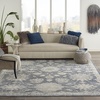 image:imageNourison Home Concerto Blue Beige 53 x 73 Area Rug  Easy Clean Non Shedding Bed Room Living Room Dining Room Kitchen 5 x 7BlueBeige