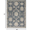 image:imageNourison Home Concerto Blue Beige 53 x 73 Area Rug  Easy Clean Non Shedding Bed Room Living Room Dining Room Kitchen 5 x 7BlueBeige
