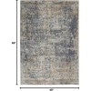 image:imageNourison Home Concerto Blue Beige 810 x 1110 Area Rug  Easy Clean Non Shedding Bed Room Living Room Dining Room Kitchen 9 x 12BlueBeige