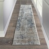 image:imageNourison Home Concerto Blue Beige 810 x 1110 Area Rug  Easy Clean Non Shedding Bed Room Living Room Dining Room Kitchen 9 x 12BlueBeige