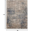image:imageNourison Home Concerto Blue Beige 810 x 1110 Area Rug  Easy Clean Non Shedding Bed Room Living Room Dining Room Kitchen 9 x 12BlueBeige