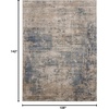 image:imageNourison Home Concerto Blue Beige 810 x 1110 Area Rug  Easy Clean Non Shedding Bed Room Living Room Dining Room Kitchen 9 x 12BlueBeige