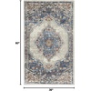 image:imageNourison Home Concerto Blue Grey 3 x 5 Area Rug  Easy Clean Non Shedding Bed Room Living Room Dining Room Kitchen 3 x 53 x 5 Rectangular