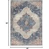 image:imageNourison Home Concerto Blue Grey 3 x 5 Area Rug  Easy Clean Non Shedding Bed Room Living Room Dining Room Kitchen 3 x 539 x 59 Rectangular