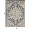 image:imageNourison Home Concerto Traditional Ivory Blue 39 x 59 Area Rug Easy Cleaning Non Shedding Bed Room Living Room Dining Room Kitchen 4x6Ivory Blue