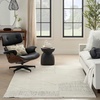 image:imageNourison Home Cozy Modern Ivory Black 53 x 7 Area Rug  Easy Clean Non Shedding Bed Room Living Room Dining Room Kitchen 5 x 7Ivory Black