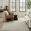 image:imageNourison Home Cozy Modern Ivory Black 67 x 9 Area Rug  Easy Clean Non Shedding Bed Room Living Room Dining Room Kitchen 7 x 9Grey Ivory
