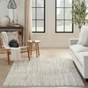 image:imageNourison Home Cozy Modern Ivory Grey 53 x 7 Area Rug  Easy Clean Non Shedding Bed Room Living Room Dining Room Kitchen 5 x 7Ivory Black