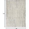 image:imageNourison Home Cozy Modern Ivory Grey 53 x 7 Area Rug  Easy Clean Non Shedding Bed Room Living Room Dining Room Kitchen 5 x 7Ivory Black