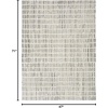image:imageNourison Home Cozy Modern Ivory Grey 53 x 7 Area Rug  Easy Clean Non Shedding Bed Room Living Room Dining Room Kitchen 5 x 7Ivory Black