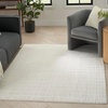 image:imageNourison Home Cozy Modern Ivory Grey 53 x 7 Area Rug  Easy Clean Non Shedding Bed Room Living Room Dining Room Kitchen 5 x 7Ivory Grey