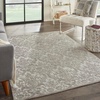 image:imageNourison Home Damask Grey 8 x 10 Area Rug  Easy Clean Non Shedding Bed Room Living Room Dining Room Kitchen 8 x 10IvoryGrey
