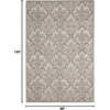 image:imageNourison Home Damask Grey 8 x 10 Area Rug  Easy Clean Non Shedding Bed Room Living Room Dining Room Kitchen 8 x 10IvoryGrey