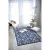 image:imageNourison Home Damask Grey 8 x 10 Area Rug  Easy Clean Non Shedding Bed Room Living Room Dining Room Kitchen 8 x 10IvoryNavy