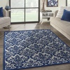 image:imageNourison Home Damask Grey 8 x 10 Area Rug  Easy Clean Non Shedding Bed Room Living Room Dining Room Kitchen 8 x 10IvoryNavy