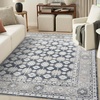 image:imageNourison Home Dekor Grey Navy 53 x 7 Area Rug  Easy Clean Non Shedding Bed Room Living Room Dining Room Kitchen 5 x 7Grey Navy