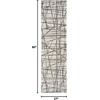 image:imageNourison Home Desire Abstract Grey Silver 9 x 12 Area Rug EasyCleaning Non Shedding Bed Room Living Room Dining Room Kitchen 9x12Grey Silver