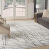 image:imageNourison Home Desire Abstract Grey Silver 9 x 12 Area Rug EasyCleaning Non Shedding Bed Room Living Room Dining Room Kitchen 9x12Grey Silver