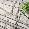 image:imageNourison Home Desire Abstract Grey Silver 9 x 12 Area Rug EasyCleaning Non Shedding Bed Room Living Room Dining Room Kitchen 9x12Grey Silver