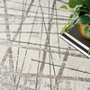 image:imageNourison Home Desire Abstract Grey Silver 9 x 12 Area Rug EasyCleaning Non Shedding Bed Room Living Room Dining Room Kitchen 9x12Grey Silver