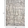 image:imageNourison Home Desire Abstract Grey Silver 9 x 12 Area Rug EasyCleaning Non Shedding Bed Room Living Room Dining Room Kitchen 9x12Grey Silver