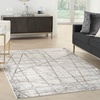 image:imageNourison Home Desire Abstract Grey Silver 9 x 12 Area Rug EasyCleaning Non Shedding Bed Room Living Room Dining Room Kitchen 9x12Grey Silver