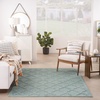 image:imageNourison Home Easy Care Natural Beige 5 x 7 Area Rug  Easy Clean Non Shedding Bed Room Living Room Dining Room Kitchen 5 x 7Aqua Teal