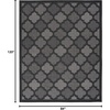 image:imageNourison Home Easy Care Natural Beige 5 x 7 Area Rug  Easy Clean Non Shedding Bed Room Living Room Dining Room Kitchen 5 x 7Charcoal Black