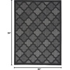 image:imageNourison Home Easy Care Natural Beige 5 x 7 Area Rug  Easy Clean Non Shedding Bed Room Living Room Dining Room Kitchen 5 x 7Charcoal Black