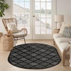 image:imageNourison Home Easy Care Natural Beige 5 x 7 Area Rug  Easy Clean Non Shedding Bed Room Living Room Dining Room Kitchen 5 x 7Charcoal Black
