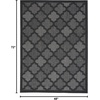 image:imageNourison Home Easy Care Natural Beige 5 x 7 Area Rug  Easy Clean Non Shedding Bed Room Living Room Dining Room Kitchen 5 x 7Charcoal Black