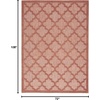 image:imageNourison Home Easy Care Natural Beige 5 x 7 Area Rug  Easy Clean Non Shedding Bed Room Living Room Dining Room Kitchen 5 x 7Coral Orange