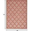 image:imageNourison Home Easy Care Natural Beige 5 x 7 Area Rug  Easy Clean Non Shedding Bed Room Living Room Dining Room Kitchen 5 x 7Coral Orange