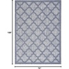 image:imageNourison Home Easy Care Natural Beige 5 x 7 Area Rug  Easy Clean Non Shedding Bed Room Living Room Dining Room Kitchen 5 x 7Denim Blue