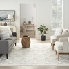 image:imageNourison Home Easy Care Natural Beige 5 x 7 Area Rug  Easy Clean Non Shedding Bed Room Living Room Dining Room Kitchen 5 x 7Ivory White