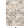 image:imageNourison Home EcoFriendly Modern Abstract Beige Grey 6 x 9 Area Rug EasyCleaning Non Shedding Bed Room Living Room Dining Room Kitchen 6x9Beige Grey