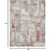 image:imageNourison Home Elation Grey Ivory 9 x 12 Area Rug  Easy Clean Non Shedding Bed Room Living Room Dining Room Kitchen 9 x 12Grey Brick