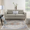 image:imageNourison Home Elation Ivory Grey 23 x 76 Area Rug  Easy Clean Non Shedding Bed Room Living Room Dining Room Kitchen 8 RunnerIvory Blue