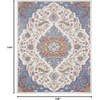 image:imageNourison Home Elation Ivory Grey 23 x 76 Area Rug  Easy Clean Non Shedding Bed Room Living Room Dining Room Kitchen 8 RunnerIvory Blue