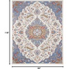 image:imageNourison Home Elation Ivory Grey 23 x 76 Area Rug  Easy Clean Non Shedding Bed Room Living Room Dining Room Kitchen 8 RunnerIvory Blue