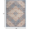 image:imageNourison Home Elation Ivory Grey 9 x 12 Area Rug  Easy Clean Non Shedding Bed Room Living Room Dining Room Kitchen 9 x 12Ivory Blue