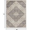 image:imageNourison Home Elation Ivory Grey 9 x 12 Area Rug  Easy Clean Non Shedding Bed Room Living Room Dining Room Kitchen 9 x 12Ivory Grey
