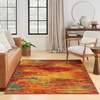 image:imageNourison Home Essentials Flame 4 x Round Area Rug  Easy Clean Non Shedding Bed Room Living Room Dining Room Kitchen 4 x RoundFlame