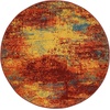 image:imageNourison Home Essentials Flame 4 x Round Area Rug  Easy Clean Non Shedding Bed Room Living Room Dining Room Kitchen 4 x RoundFlame