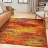 image:imageNourison Home Essentials Flame 4 x Round Area Rug  Easy Clean Non Shedding Bed Room Living Room Dining Room Kitchen 4 x RoundFlame