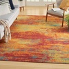 image:imageNourison Home Essentials Flame 4 x Round Area Rug  Easy Clean Non Shedding Bed Room Living Room Dining Room Kitchen 4 x RoundFlame