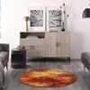 image:imageNourison Home Essentials Flame 4 x Round Area Rug  Easy Clean Non Shedding Bed Room Living Room Dining Room Kitchen 4 x RoundFlame