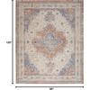 image:imageNourison Home Essentials IndoorOutdoor Distressed Beige Rust 6 x 9 Area Rug Non Shedding Easy Care Pet FriendlyBeige Blue