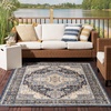 image:imageNourison Home Essentials IndoorOutdoor Distressed Beige Rust 6 x 9 Area Rug Non Shedding Easy Care Pet FriendlyNavy