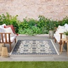 image:imageNourison Home Essentials Outdoor Ivory Blue 5 x 7 Area Rug Easy Clean Non Shedding Bed Room Living Room Dining Room Deck Backyard Patio 5x7Ivory Blue